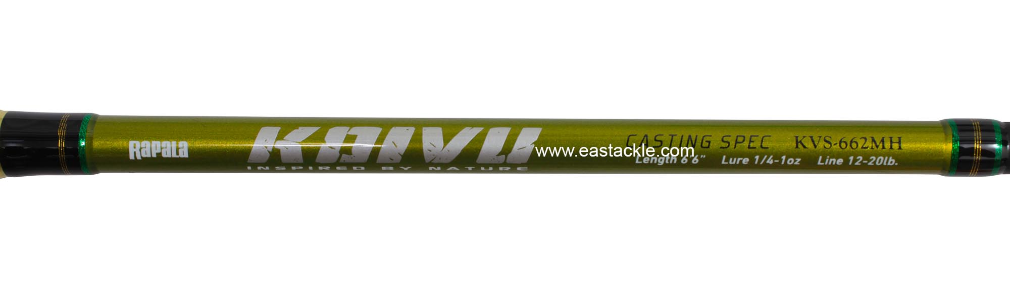 Rapala - Koivu - KVS662MH - Spinning Rod - Logo and Blank Specifications (Top View) | Eastackle